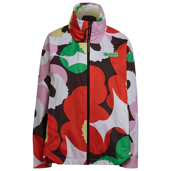 Women's waterproof jacket adidas Marimekko Traveer Rain.Rdy  raincoat sz 4x - Picture 1 of 4